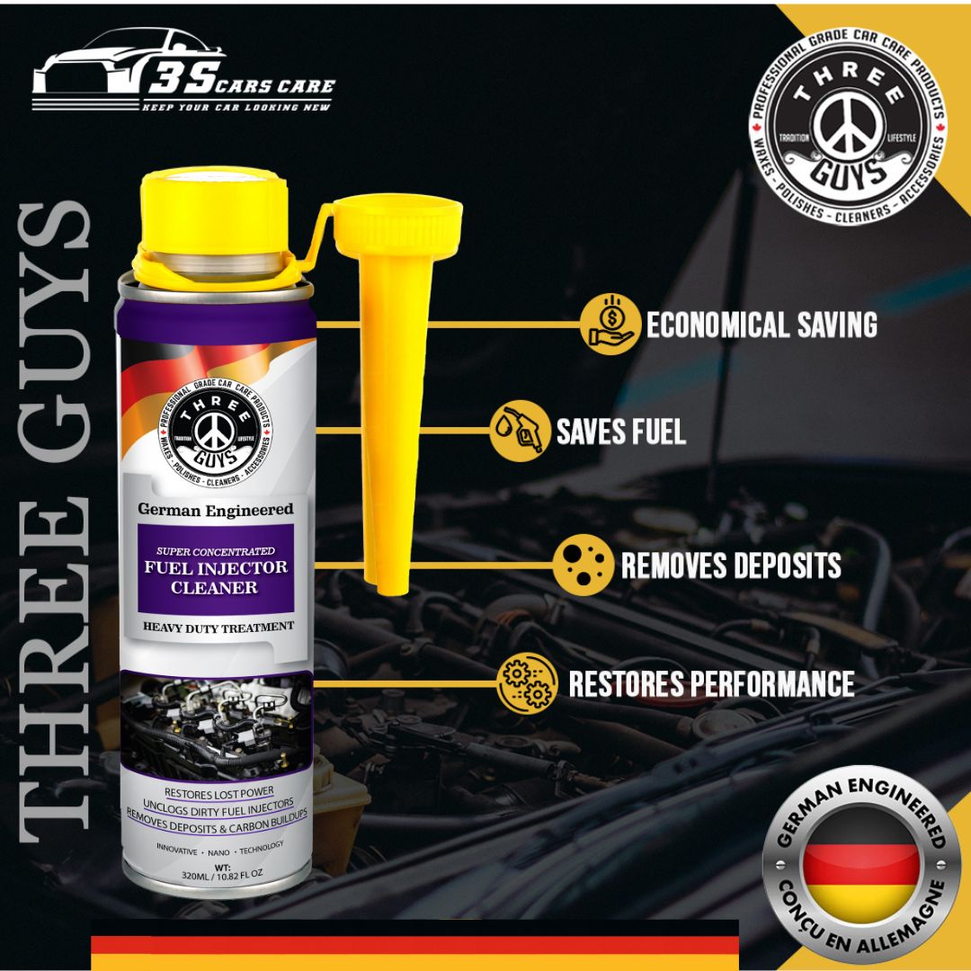Fuel Injector Cleaner – 320ml | Advanced Fuel System Cleaning & Performance Booster – THREE GUYS - German Engineered