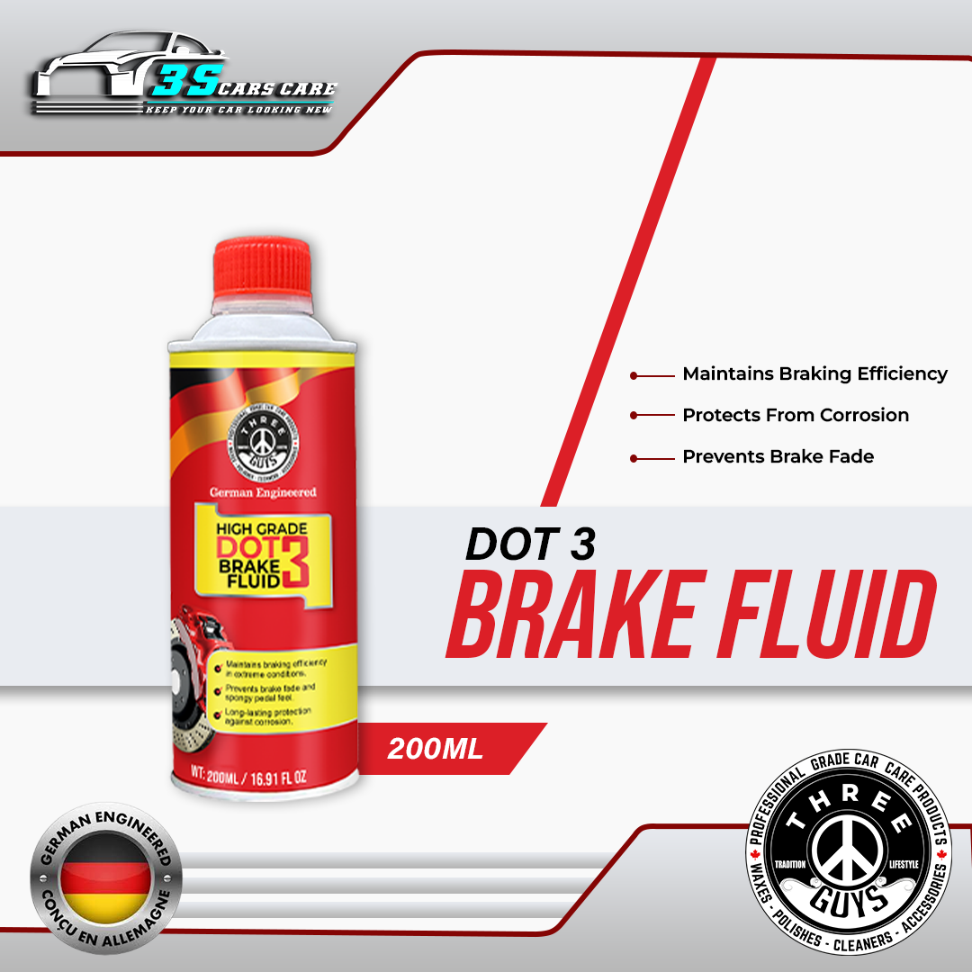 High Grade Brake Fluid DOT 3 | Heavy-Duty, Non-Petroleum Based – THREE GUYS - German Engineered