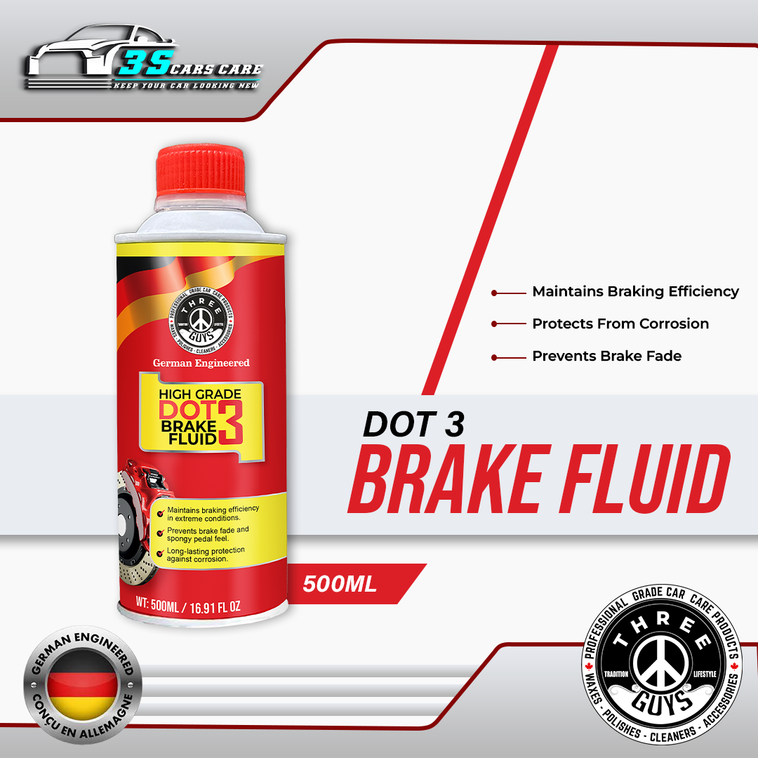 High Grade Brake Fluid DOT 3 | Heavy-Duty, Non-Petroleum Based – THREE GUYS - German Engineered
