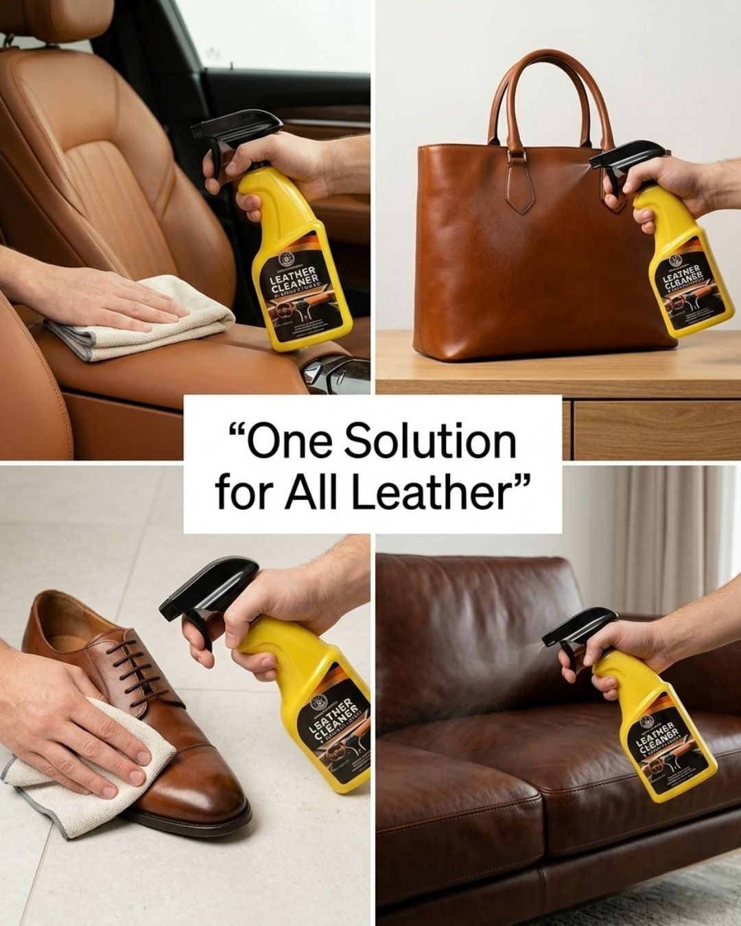 Premium Leather Cleaner & Conditioner – 2-in-1 Formula for Restoration & UV Protection | THREE GUYS | German Engineered