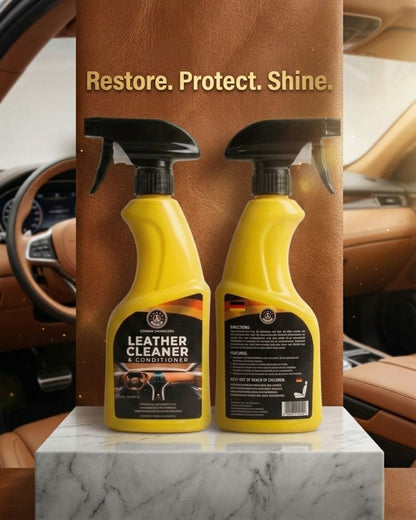 Premium Leather Cleaner & Conditioner – 2-in-1 Formula for Restoration & UV Protection | THREE GUYS | German Engineered