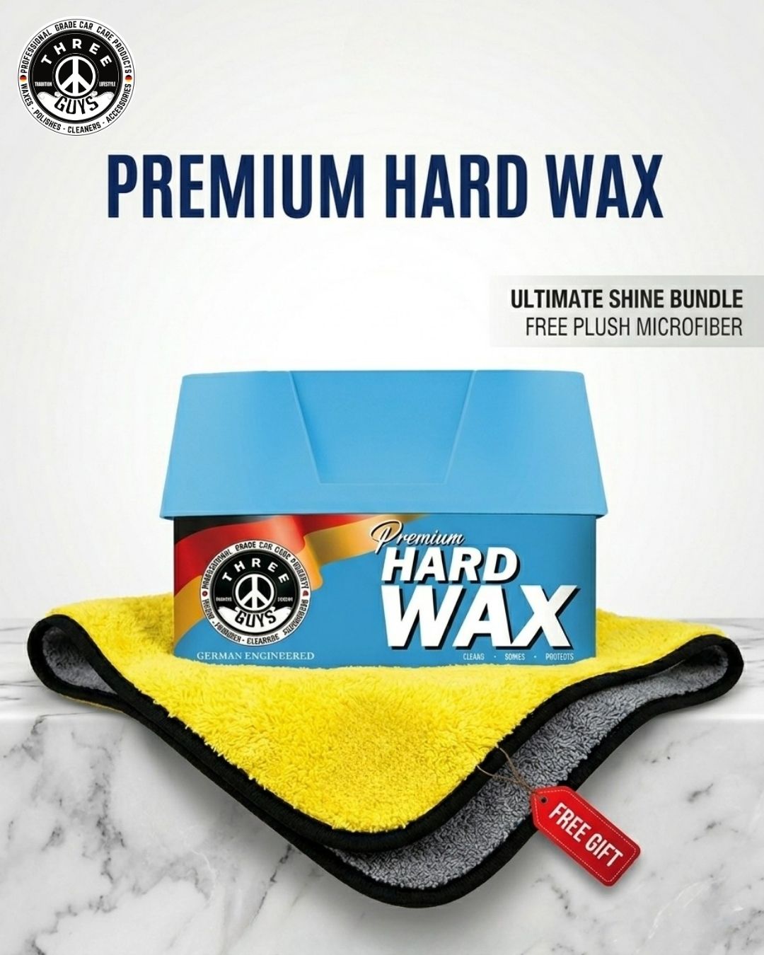 Premium Hard Wax – Carnauba Formula for Deep Gloss & UV Protection | THREE GUYS | German Engineered