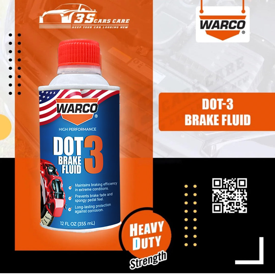 DOT3 Brake Fluid - 355ml - WARCO