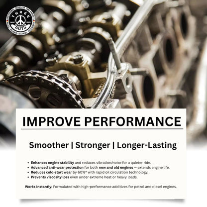 Oil Treatment - Engine Maintenance - 443ml | THREE GUYS - German Engineered