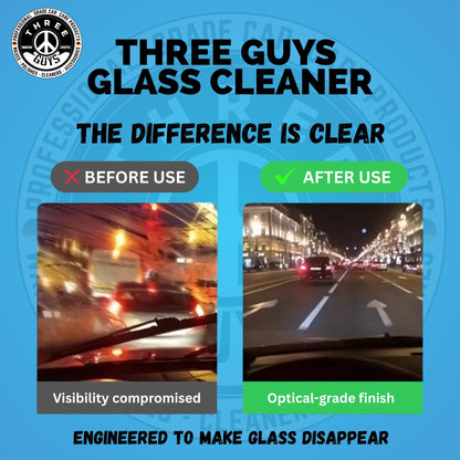 Glass Cleaner Spray – Streak-Free Shine for Car & Home – 250ml | THREE GUYS - German Engineered