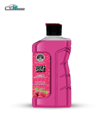 Wash & Shine Shampoo Raspberry – High Foam Car Shampoo | Snow Foam Car Wash Soap | Deep Cleaning & Long-Lasting Gloss | THREE GUYS - German Engineered