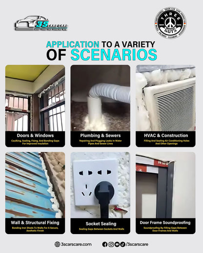 PU Foam Sealant 800ml – Insulate, Seal & Protect | THREE GUYS - German Engineered