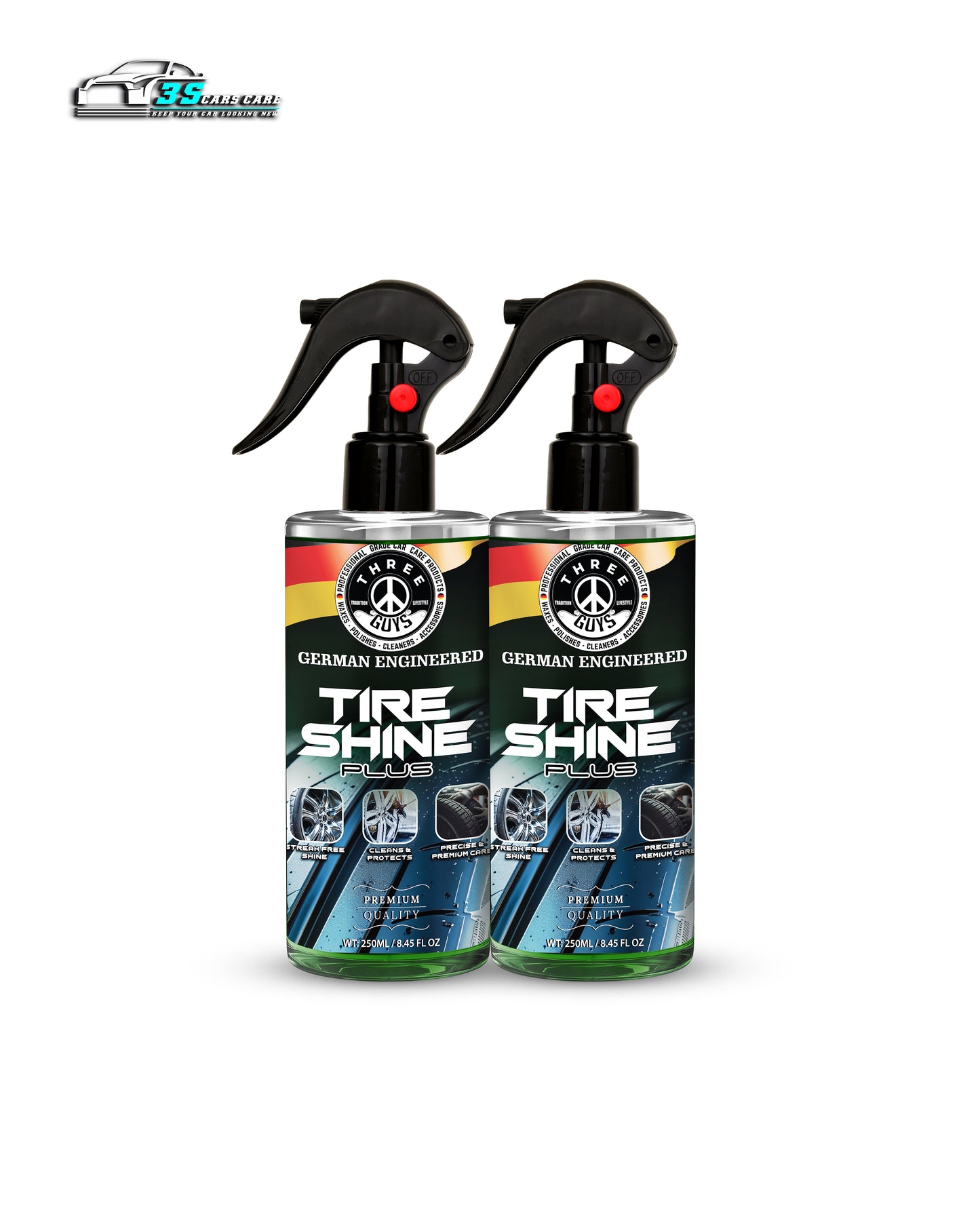 Tire Shine Plus – Streak-Free Shine – 250ml | THREE GUYS - German Engineered