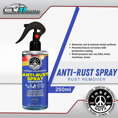 Anti-Rust Spray | Rust Remover & Corrosion Protector (Premium Quality) | THREE GUYS | German Engineered (250ml)
