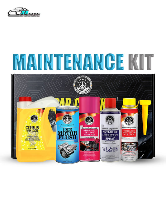 THREE GUYS Ultimate Car Maintenance Kit – Complete Care for Performance & Shine