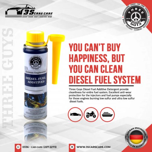 Diesel Fuel Additive | Injector Cleaner & Lubricant | Boosts Fuel Efficiency & Reduces Emissions – 320ml  – THREE GUYS – German Engineered