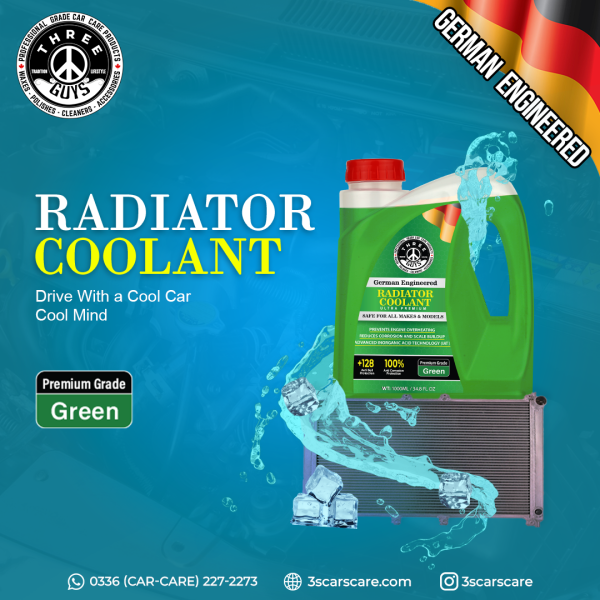Radiator Coolant Green – Premium Grade | (IAT) Technology | THREE GUYS - German Engineered