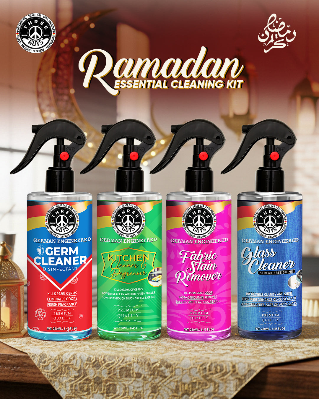 Ramadan Essential Cleaning Kit – Everyday Home Hygiene Pack | THREE GUYS