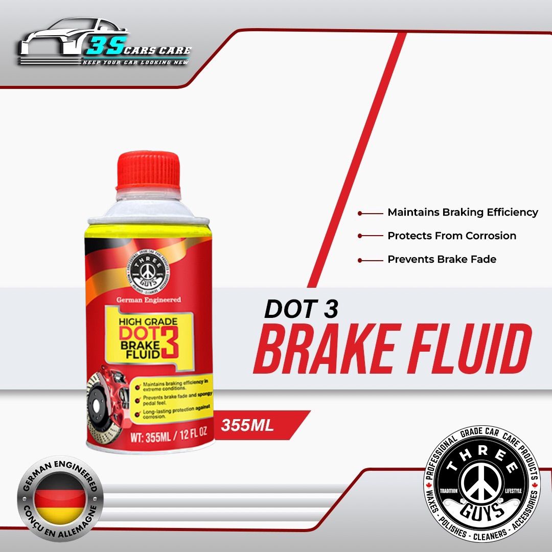 High Grade Brake Fluid DOT 3 | Heavy-Duty, Non-Petroleum Based – THREE GUYS - German Engineered