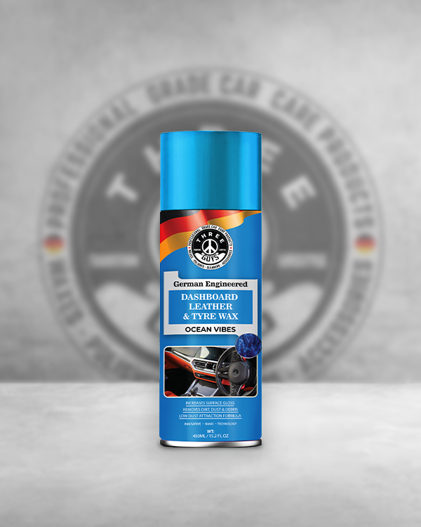 THREE GUYS Dashboard Leather & Tyre Wax (450ml) – Ocean Vibes Fragrance | UV Protection & Dust Repellent | German Engineered