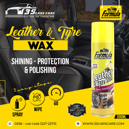 Leather & Tyre Wax - Lemon | Dashboard Polish - 300ml - FORMULA