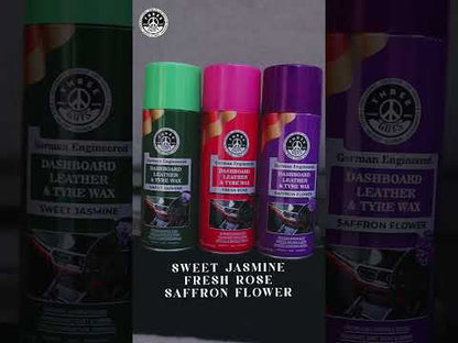 THREE GUYS Dashboard Leather & Tyre Wax (450ml) – Black Oud Fragrance | UV Protection & Dust Repellent | German Engineered