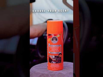 THREE GUYS Dashboard Leather & Tyre Wax (450ml) – Black Oud Fragrance | UV Protection & Dust Repellent | German Engineered
