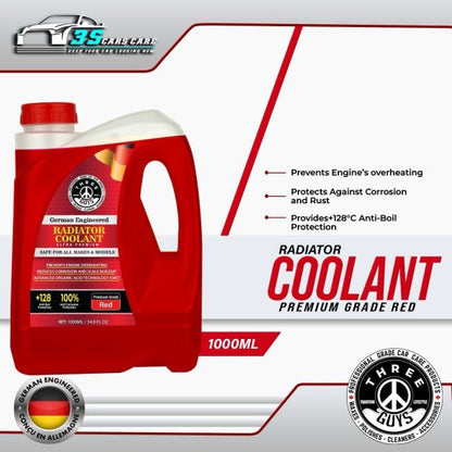 Radiator Coolant Red – Premium Grade | (OAT) Technology | THREE GUYS - German Engineered